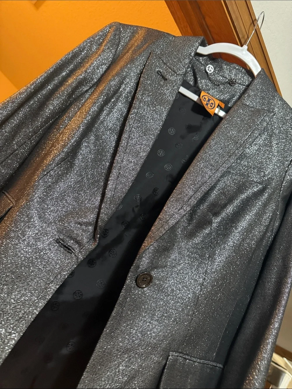 WOW POSHMARK - Authentic Tory Burch NWOT Sparkling Silver Black Blazer